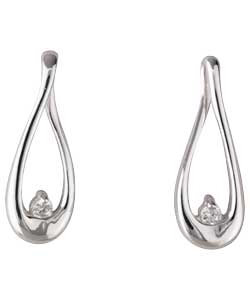 no Hot Gems Sterling Silver Teardrop Earrings