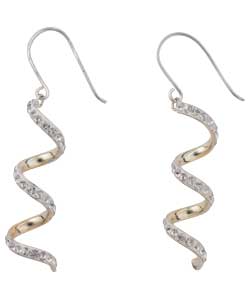 no Ice Glitz Sterling Silver Crystal Drop Earrings