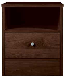 no Malibu 1 Drawer Bedside Cabinet - Wenge