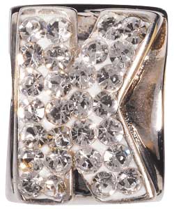 no Sterling Silver Charm - Letter K