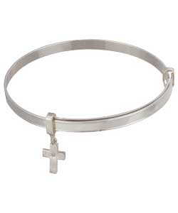 no Sterling Silver Childs Diamond Cross Expander