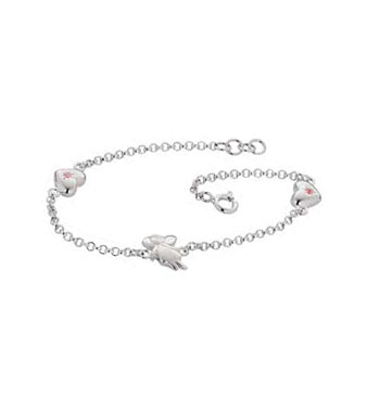 no Sterling Silver Little Gems 3 Charm Bracelet
