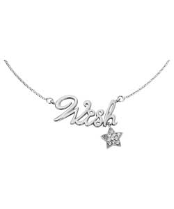 no Sterling Silver Wish Crystal Necklet