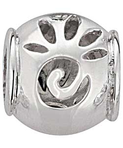 no Truth Sterling Silver Open Cut Flower Charm