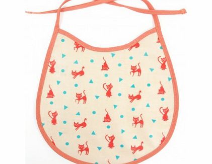 Nobodinoz Bib - little cats Coral `One size