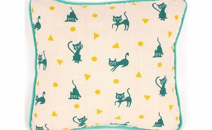 Nobodinoz Cushion - little cats Green `One size