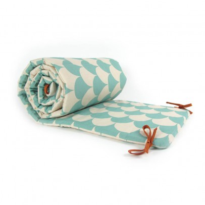 Nobodinoz Scales Bed Bumper Turquoise `One size