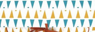 Nobodinoz Yellow and Blue Triangles Changing Mat `One size