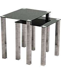 NOIR Black 2 Piece Nest of Tables