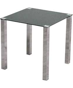 NOIR Black Glass End Table