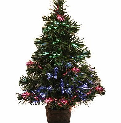 Noma @ WOWOOO Miniature LED Fibre Optic Christmas tree - 30cm tall - battery operated