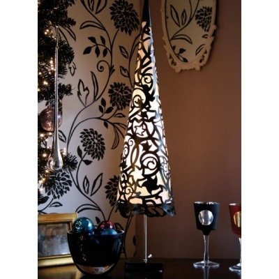 Retro Cone Black and White Table Light 60002