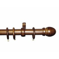 3m x 35mm Curtain Pole Walnut