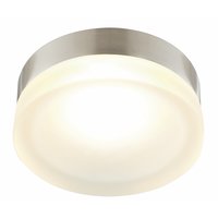 Aria Ceiling Light Brushed Chrome and Frosted