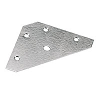Corner Plates Zinc Plated 83 x 83 x 0.9mm Pack of 10
