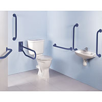 Doc M Disabled WC Pack Blue Grab Rails