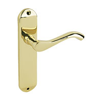 Eclipse Cadenza Latch Door Handle Polished Brass