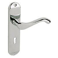 Eclipse Cadenza Lock Door Handle Polished Chrome