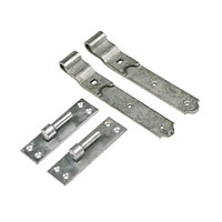 Gate Hinge Pr Cranked Spelter Galvanised 50x470x165mm