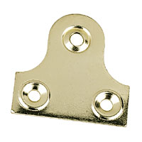Mirror Plates Plain Electro Brass 38 x 38mm Pack of 10