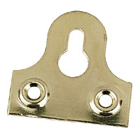 Mirror Plates Slotted Electro Brass 32 x 32mm Pack of 10