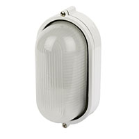 Non-Branded Napoli Oval 60W Matt White Bulkhead