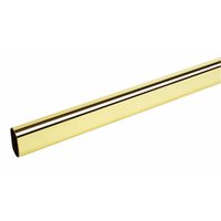 Non-Branded Oval Wardrobe Rail Polished Brass 1219 x 30 x