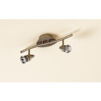 Non-Branded PhilipsBar Brushed Chrome 2 Lamp Spotlight of