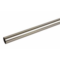 Non-Branded Round Wardrobe Rail Brushed Nickel 1829 x 25mm