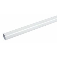Non-Branded Round Wardrobe Rail White 1829 x 25mm Pack of 4