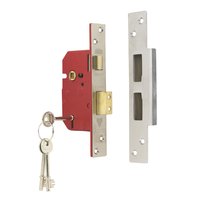 Non-Branded Union BS 5 Lever Mortice Sash Lock Chrome 2.5andquot;