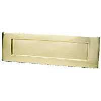 Victorian Letter Plate Polished Brass 254 x 75mm