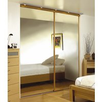 Non-Branded Wardrobe set oak frame mirror panel 2286 x 1830mm