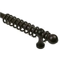 Wooden Curtain Pole 3m x 35mm Walnut