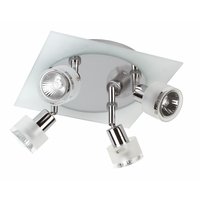 Zona 4 Plate Frosted Glass Spotlight