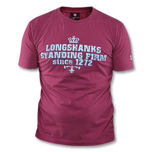 Longshanks Standing Firm T-Shirt - Burgundy/Blue