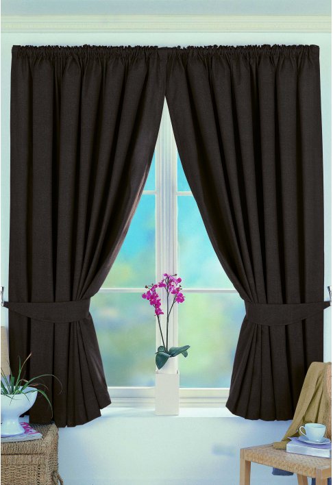 Chocolate Lined Curtains