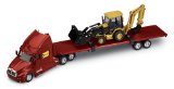 Norscot Caterpillar Caterpillar Flatbed Hauler with 420D IT Backhoe Loader (1:50 Scale)