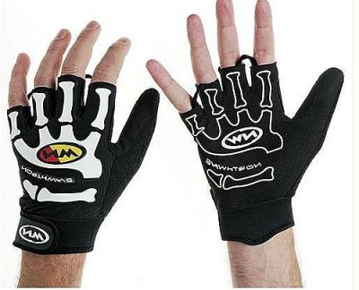 Skeleton Lite Short Glove Black