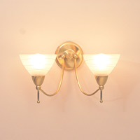 Norton Double Wall Light Brush Brass Finish