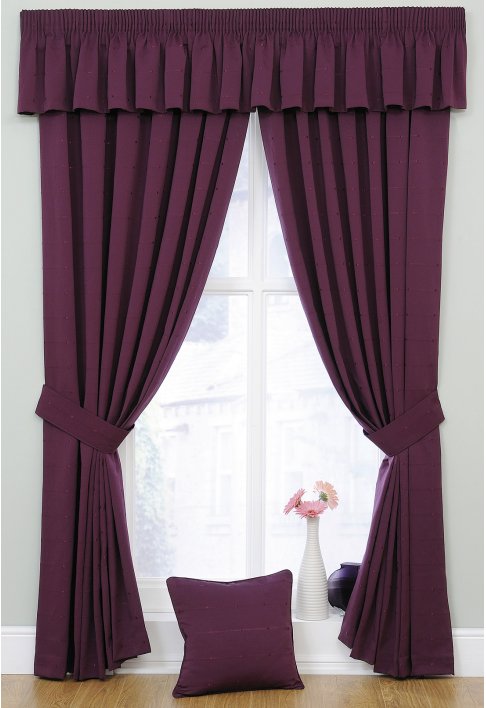 Aubergine Lined Curtains