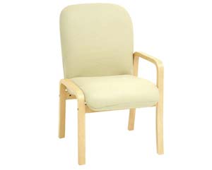 Nova vinyl reception chair with left arm