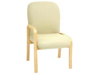 Nova vinyl reception chair with right arm