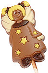 Novelty Chocolate Co. Angel, Milk Chocolate Lollipop