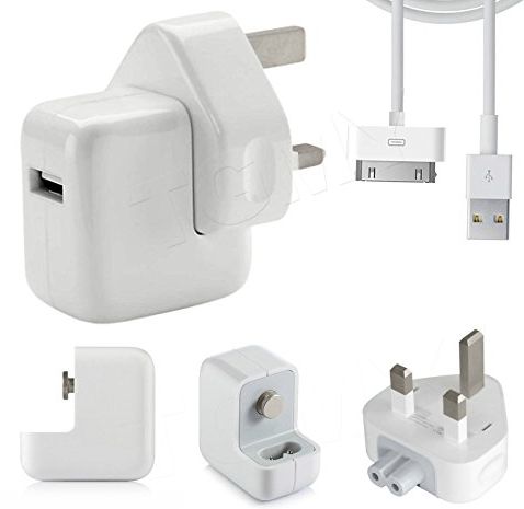 NoveltyThunder - iPad - iPad 1 - iPad 2 - iPad 3 - UK Mains Power Adapter, Wall Charger Plug 