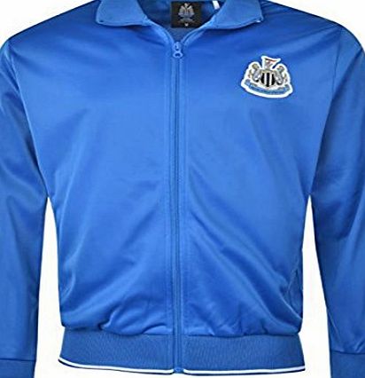 NUFC Mens Tracksuit Jacket Full Body Zip High Neck Fleece Inner Long Sleeves Royal M