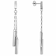 Nuovegioie Sterling Silver Bar Dangle Earrings