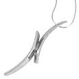 Sterling Silver Bent Bar Necklace