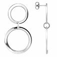 Nuovegioie Sterling Silver Circle Drop Earrings