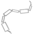 Nuovegioie Sterling Silver Rectangles Bracelet
